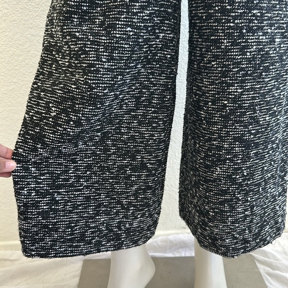 NWT ZARA Tweed Knit Sleeveless Plunge Cropped Wide Leg Jumpsuit - Picture 9 of 10